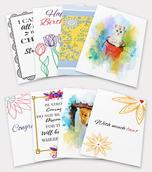 8 Printable Greeting Cards