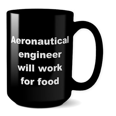 Aeronautical Engineer Mug – Will Work For Food