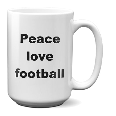 Football Coffee Mug – Peace Love Football