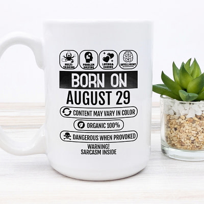 Personalized Mug – Born On Birthday Traits