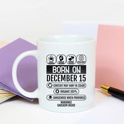 Personalized Mug – Born On Birthday Traits