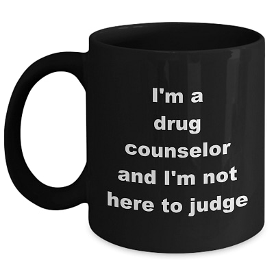 Drug Counselor-Not Judge-black_11 oz Mug WC Product Image Template 800x800